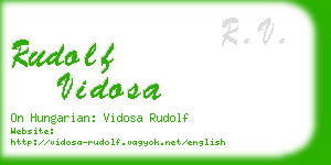 rudolf vidosa business card